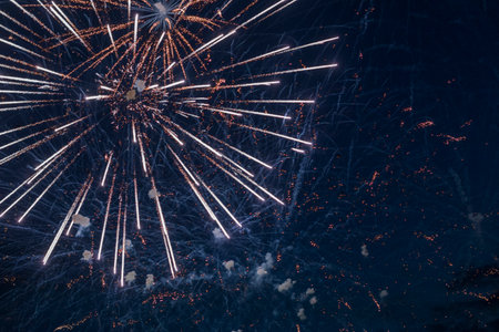 Shot of the fireworks in the night skyの写真素材