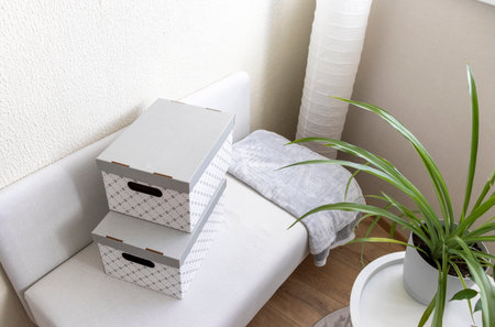 Close up shot of decorative carton box.