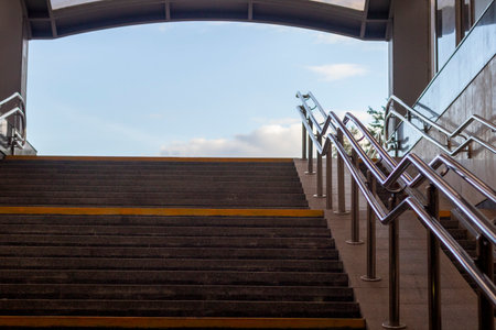 Stairs and rails of the underground pedestrian crossing