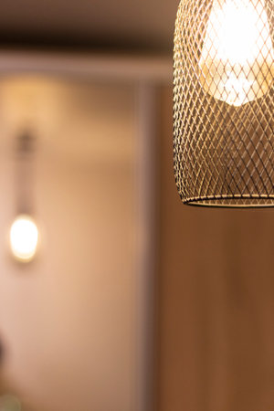 Decorative pedant lights in the modern apartmentの写真素材