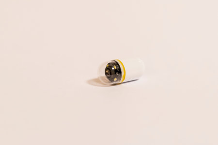 Close up shot of the capsule endoscopy cameraの写真素材