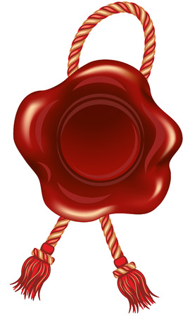 Wax seal with beautiful cordのイラスト素材