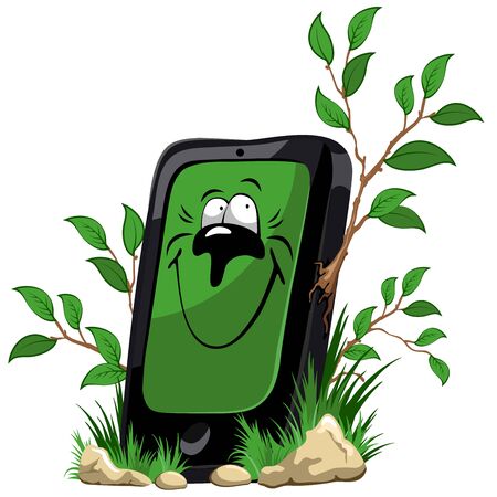 Ecology mobile phone, concept vector illustrationのイラスト素材