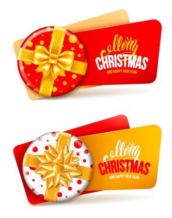 Christmas festive banners set.のイラスト素材