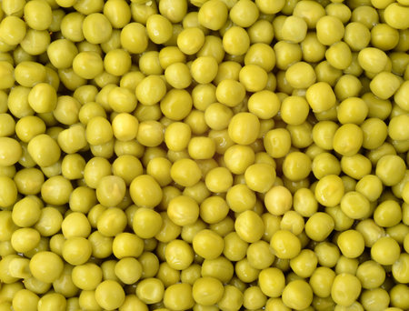 Canned green peas background