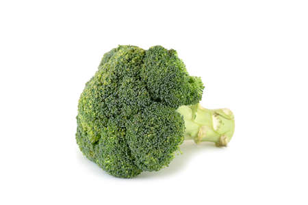 isolated broccoli on white background, shallow focusの写真素材