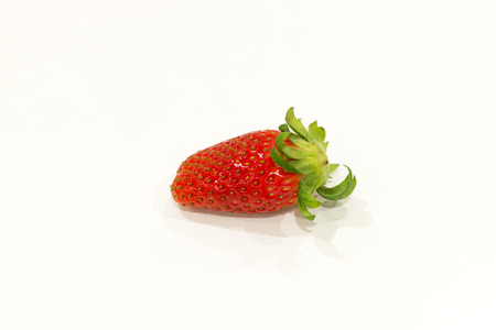 Fresh strawberry isolated on white backgroundの写真素材