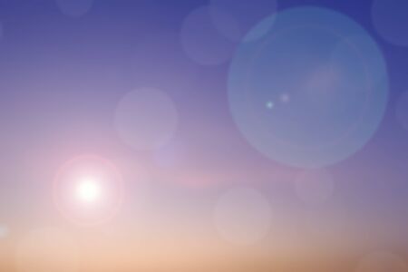 blurred of little moon on sky sunset nature backgroundの写真素材