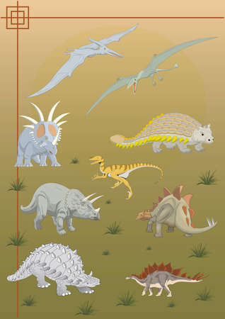 prehistoric dinosaur drawingsのイラスト素材