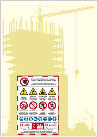 sign safety italian lawのイラスト素材