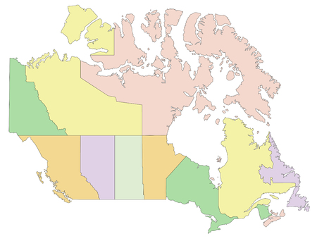 Canada - Highly detailed editable political map.のイラスト素材