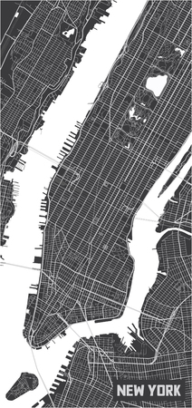 Minimalistic New York city map poster design.のイラスト素材