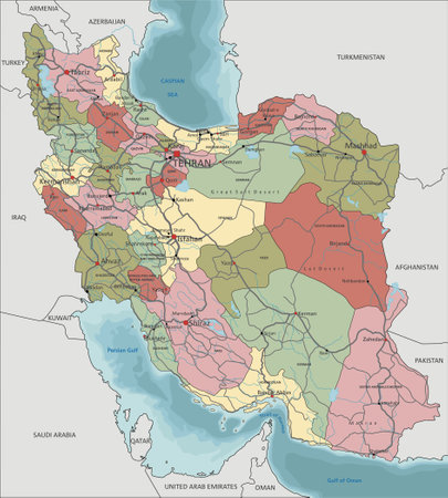 Vector of Iran - Highly detailed - ID:1-180670247 - Royalty Free Image ...