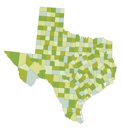 Highly detailed editable political map with separated layers. Texas.のイラスト素材