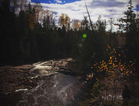 Gooseberry Falls Aerial Viewの写真素材