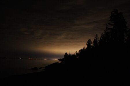 Sky over Lake Superiorの写真素材