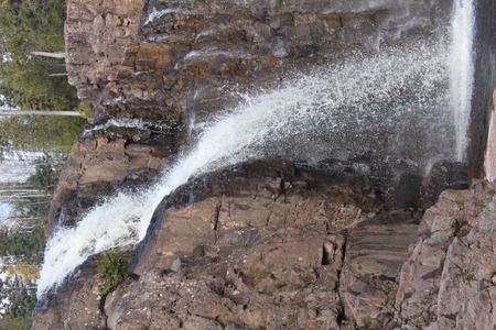 Vertical view of waterfallの写真素材
