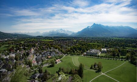 Salzburg town : high view from Hohensalzburg Castle