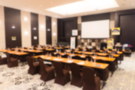 Blur image of empty seminar room.の写真素材