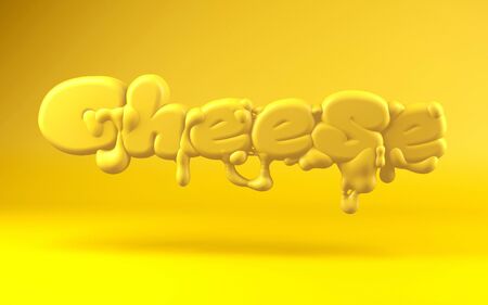 3d illustration Cheeseの写真素材