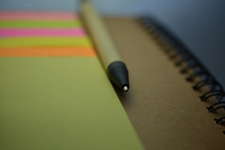 pen with notebookの写真素材