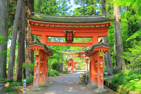 World Heritage site hiraizumi takkoku no Iwaya bishamon Toriiのeditorial素材