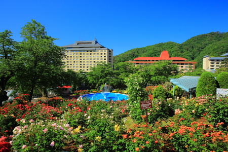 Hanamaki hot springs rose gardenのeditorial素材