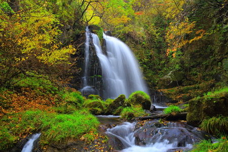 Autumn River fallsの写真素材