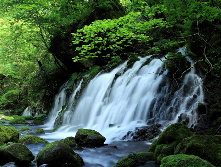 Xia Yuan falls subsoil waterの写真素材