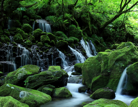 Xia Yuan falls subsoil waterの写真素材