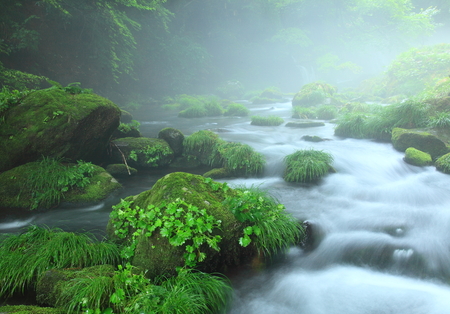 Xia Yuan falls subsoil waterの写真素材