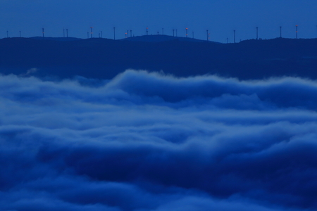 Sea of clouds of the Tono basinの写真素材