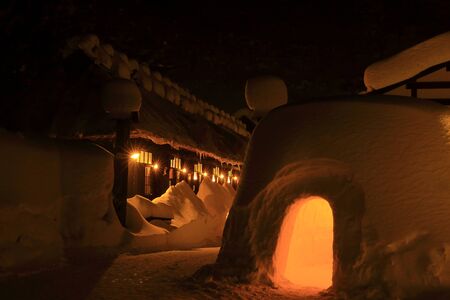 Winter nyuto Onsenの写真素材