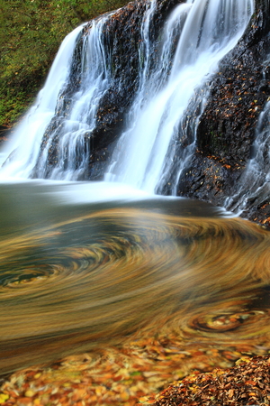GE Jime autumn mountain stream waterfallの写真素材
