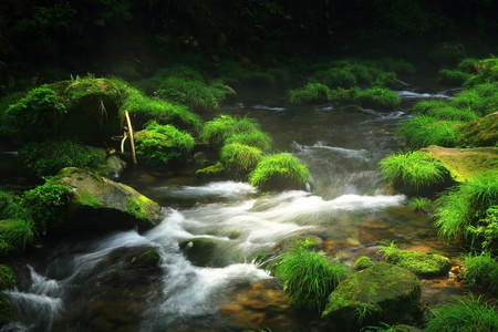 Xia Yuan falls subsoil waterの写真素材
