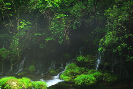 Xia Yuan falls subsoil waterの写真素材