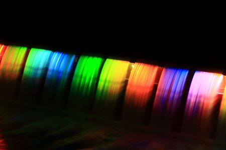 Autumn Lake falls lightの写真素材