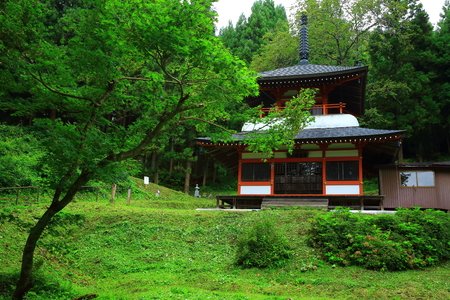 Iwate Prefecture, kitakami-Shi kunimi Mountain Temple ruinsのeditorial素材