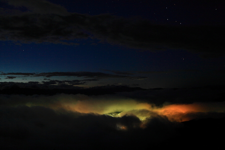 Mountains and clouds