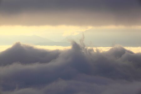 Sea of clouds of the morning glow