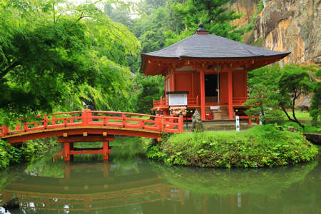 World Heritage Hiraizumi Summer Tatsuya Cave Bishamondoのeditorial素材