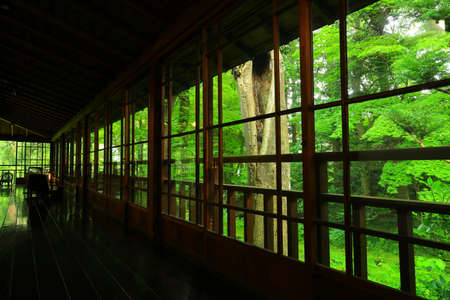 A view of the hotel in the summer in Iwate Prefectureのeditorial素材