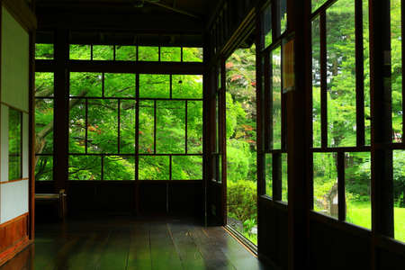 A view of the hotel in the summer in Iwate Prefectureのeditorial素材