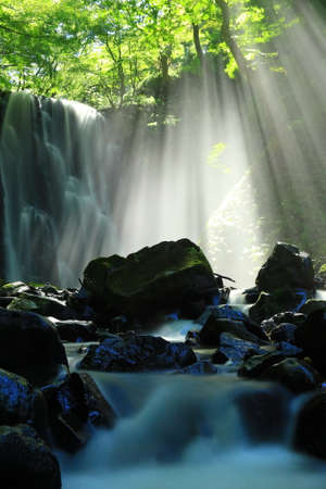 Summer Falls, Yurihonjo City, Akitaの写真素材