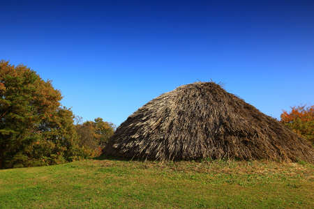 Kitakami City, Iwate Prefecture Autumn Leaves and Ruinsのeditorial素材