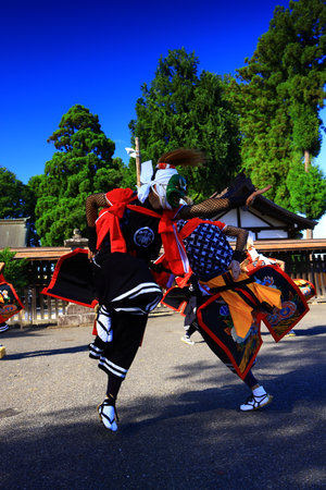 Traditional Japanese drummers in Kamakura, Japan.
