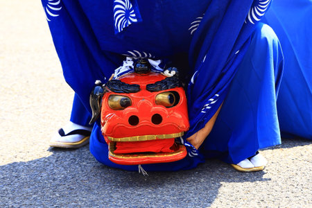Unidentified woman in traditional costume in Hinamatsuri festival.