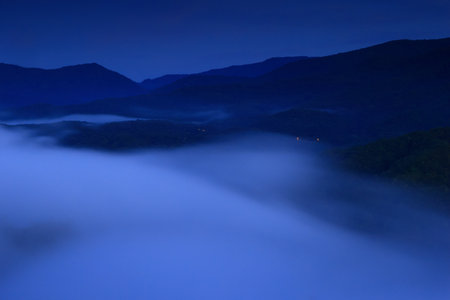 Sunrise in the countryside of Nanjing, Jiangxi, China