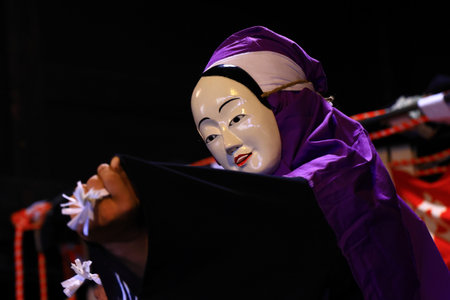 traditional Chinese opera performances, Luannan County, Hebei Province, Chinaの写真素材