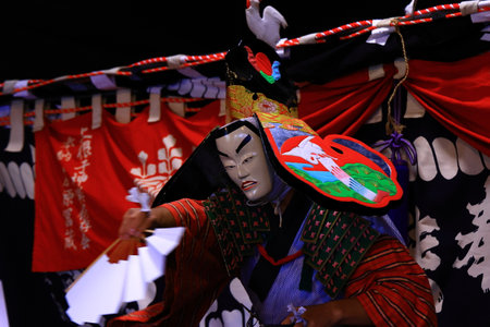 traditional Chinese opera performances, Luannan County, Hebei Province, Chinaの写真素材